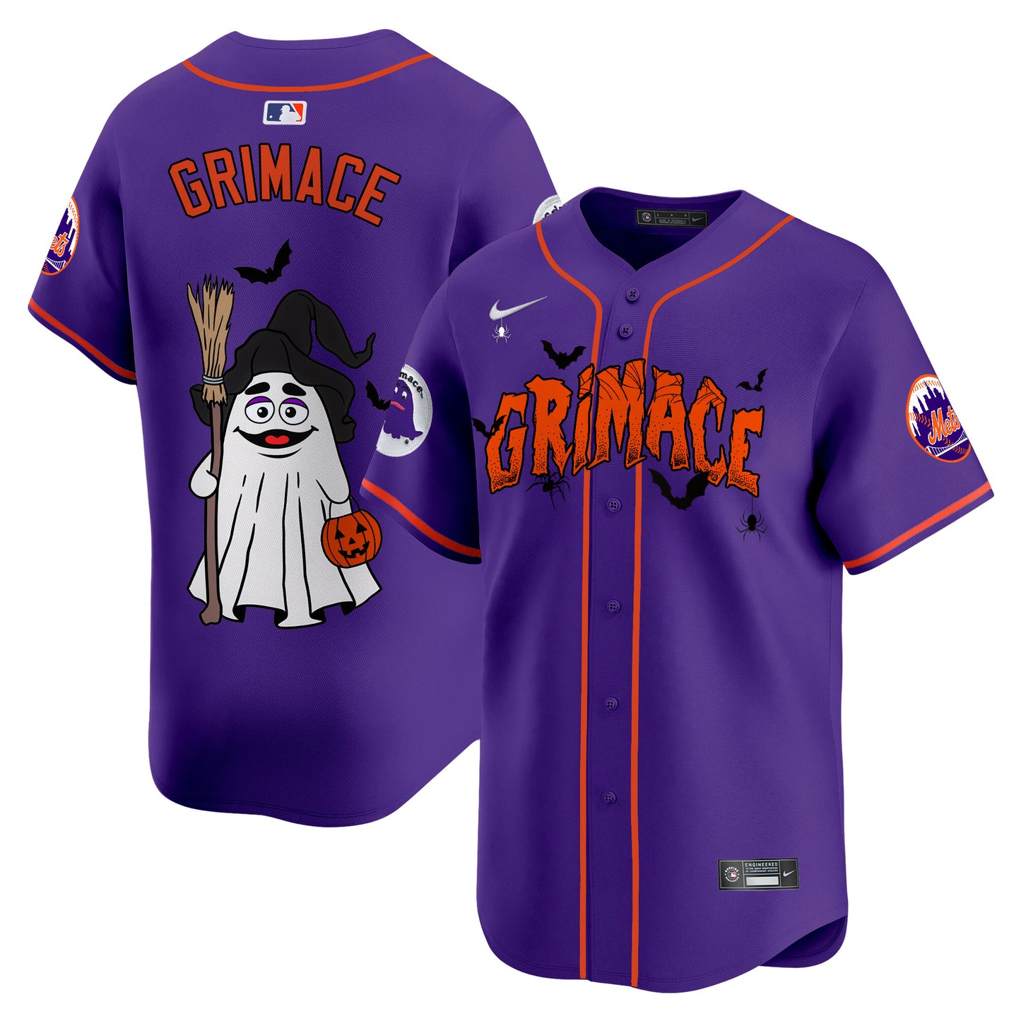 Mets Grimace Halloween Vapor Premier Limited Jersey- Printed