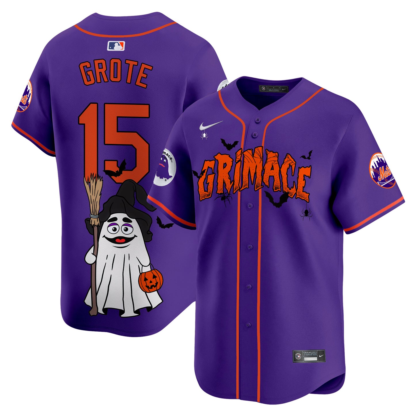 Mets Grimace Halloween Vapor Premier Limited Jersey- Printed