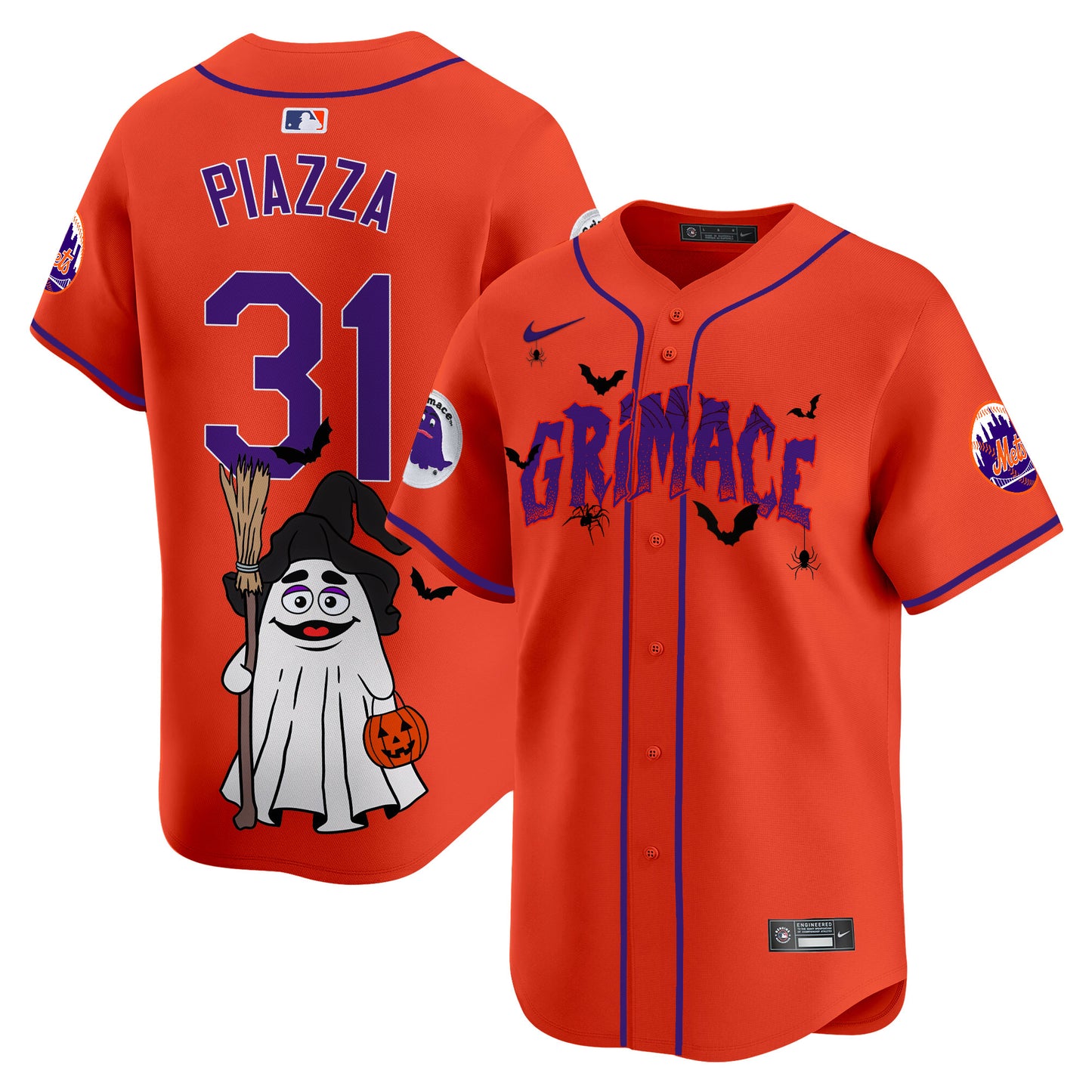 Mets Grimace Halloween Vapor Premier Limited Jersey- Printed