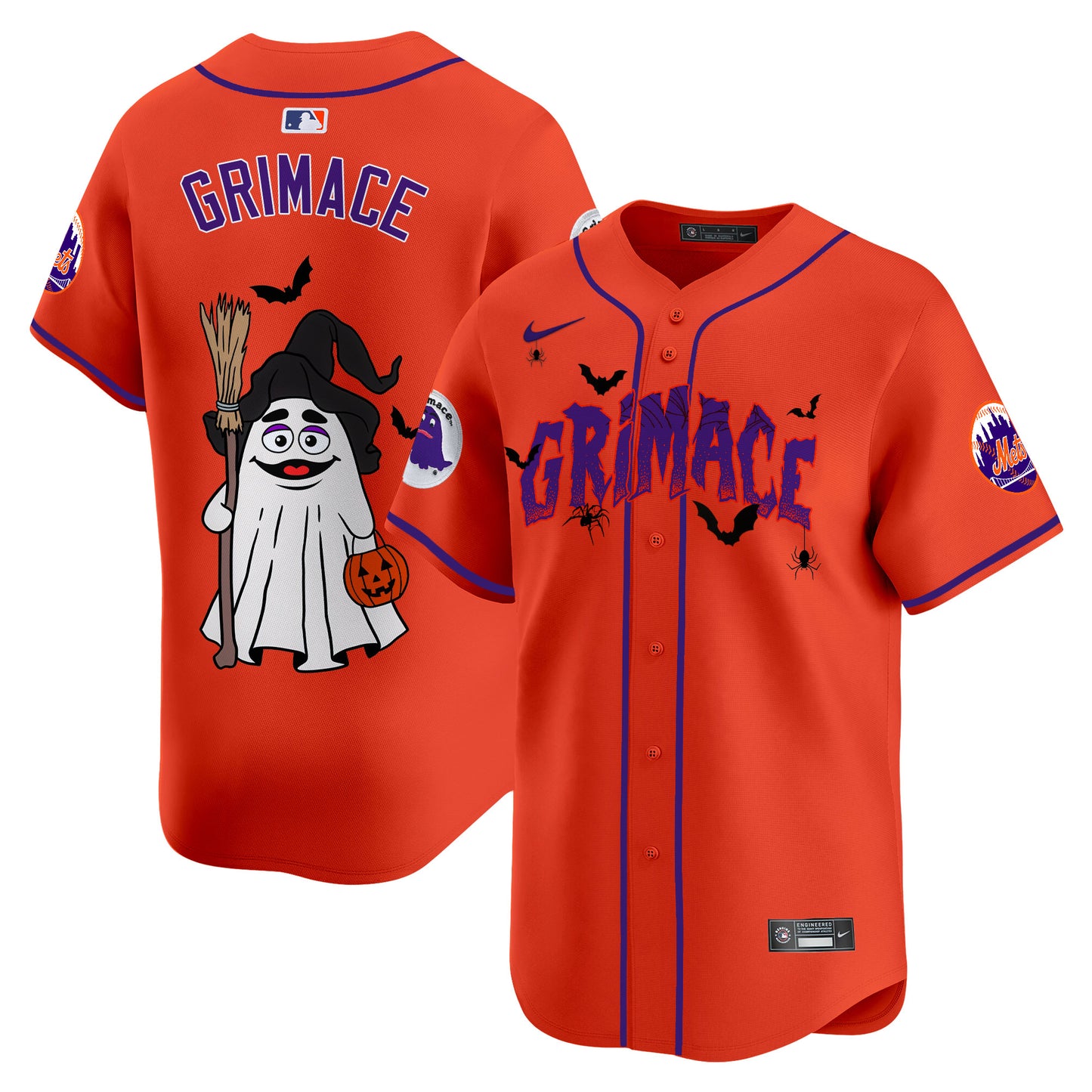 Mets Grimace Halloween Vapor Premier Limited Jersey- Printed