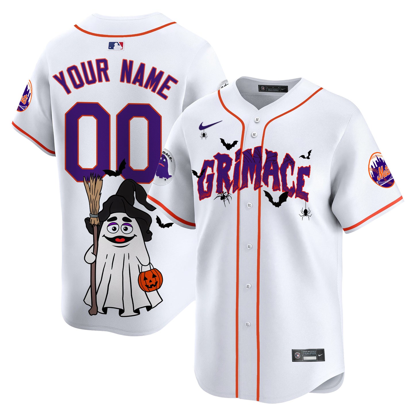 Mets Grimace Halloween Vapor Premier Limited Custom Jersey- Printed