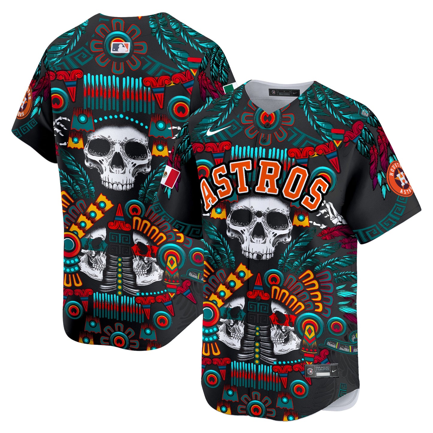 Astros Mexico Skull Vapor Premier Limited Jersey V2 - Printed