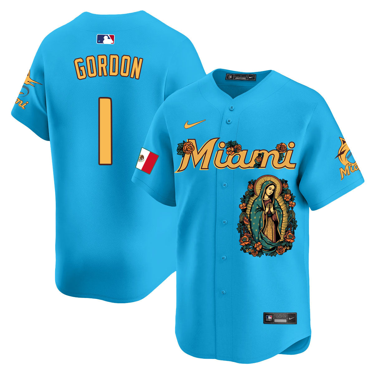 Marlins Mexico Guadalupe Vapor Premier Limited Jersey - Printed