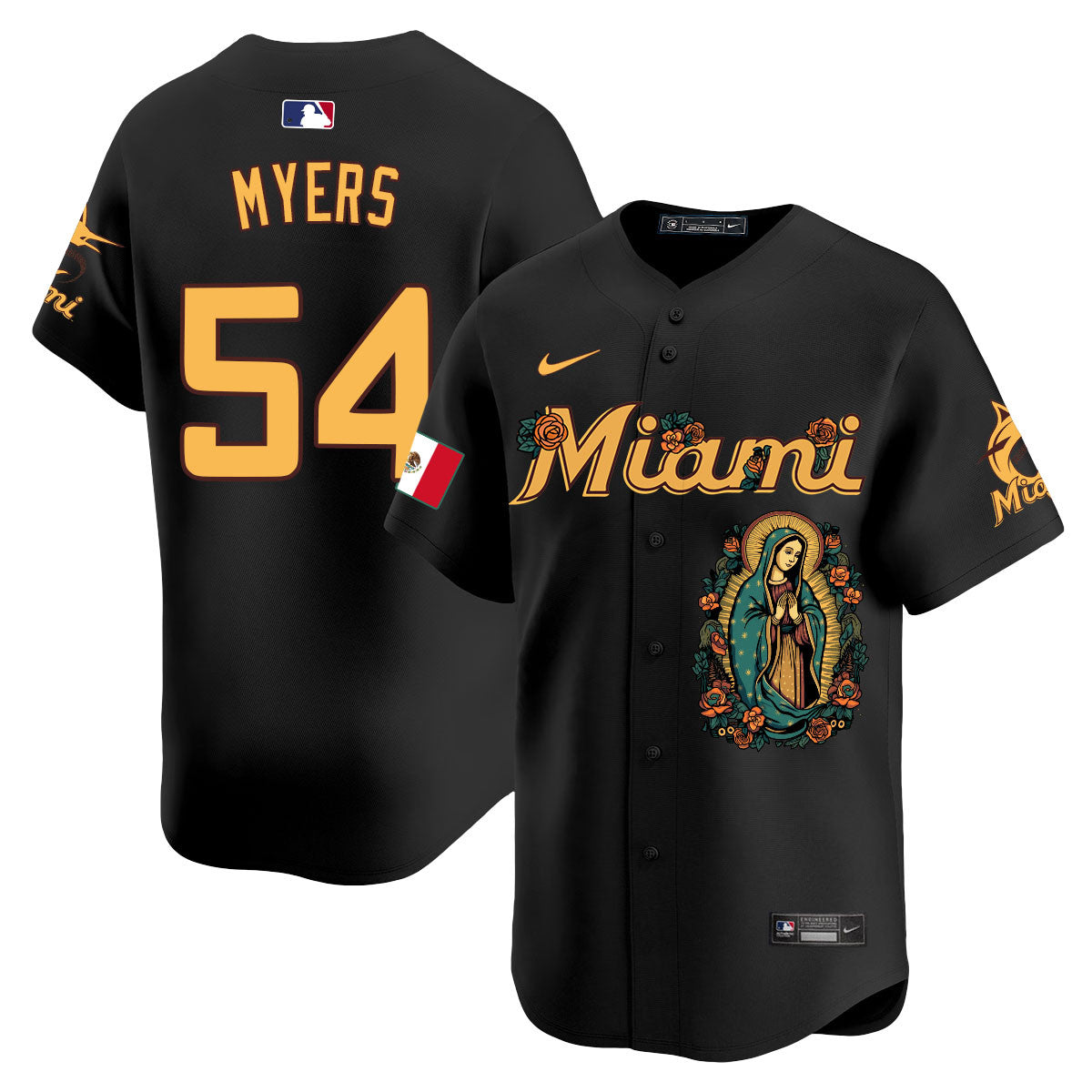 Marlins Mexico Guadalupe Vapor Premier Limited Jersey - Printed