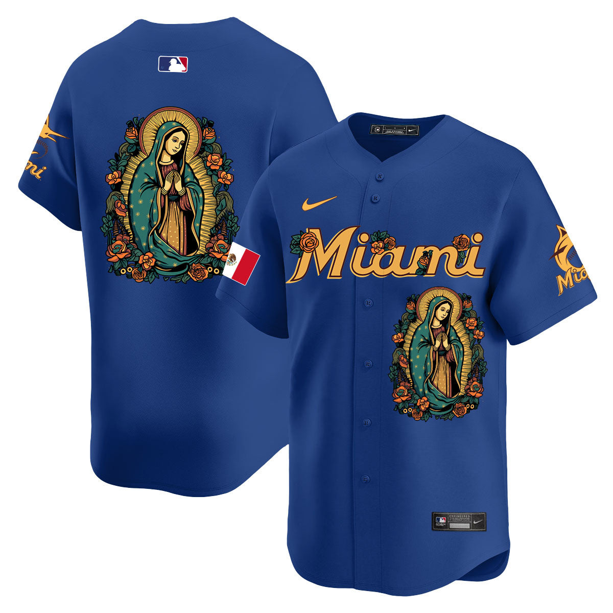 Marlins Mexico Guadalupe Vapor Premier Limited Jersey - Printed