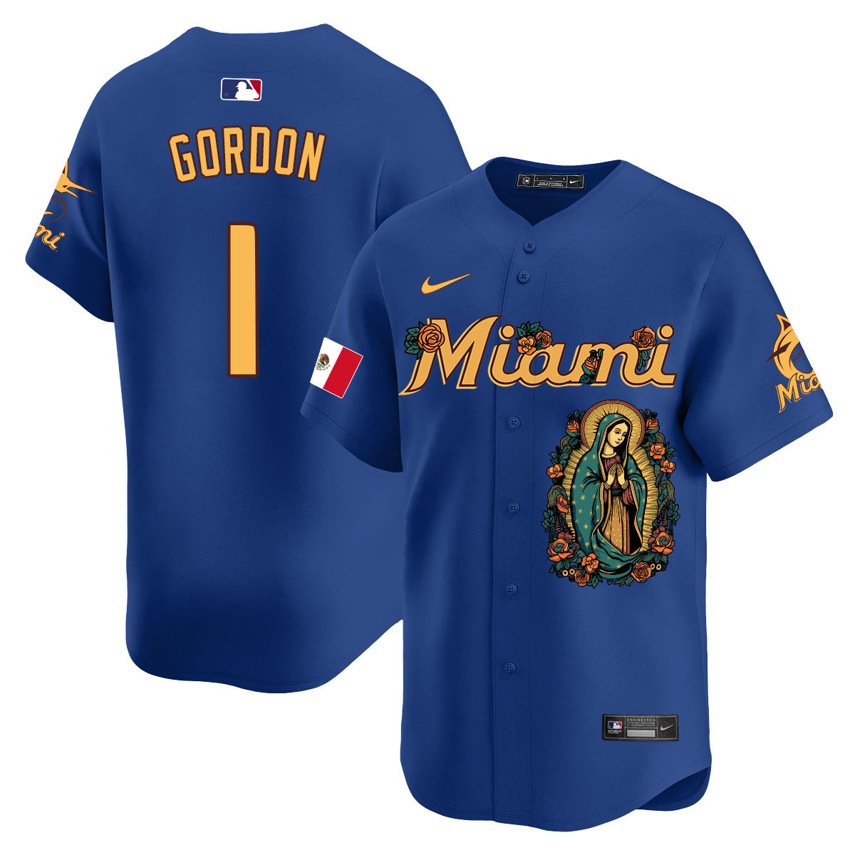 Marlins Mexico Guadalupe Vapor Premier Limited Jersey - Printed