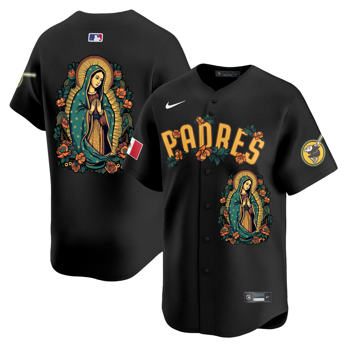 Men's Padres Mexico Guadalupe Vapor Premier Limited Jersey - Printed