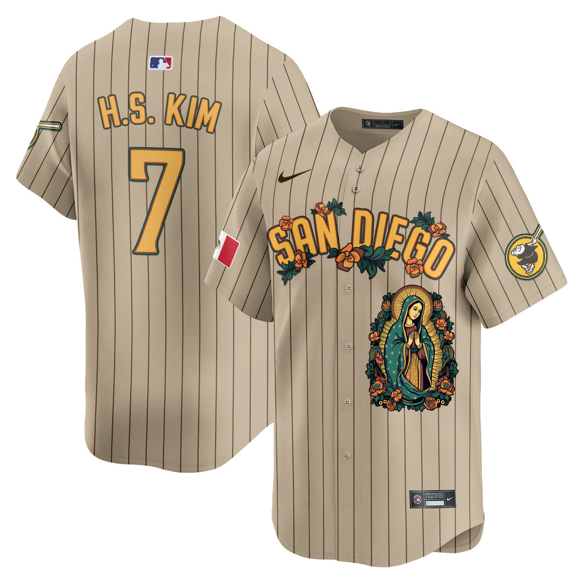 Padres Mexico Guadalupe Vapor Premier Limited Jersey - Printed