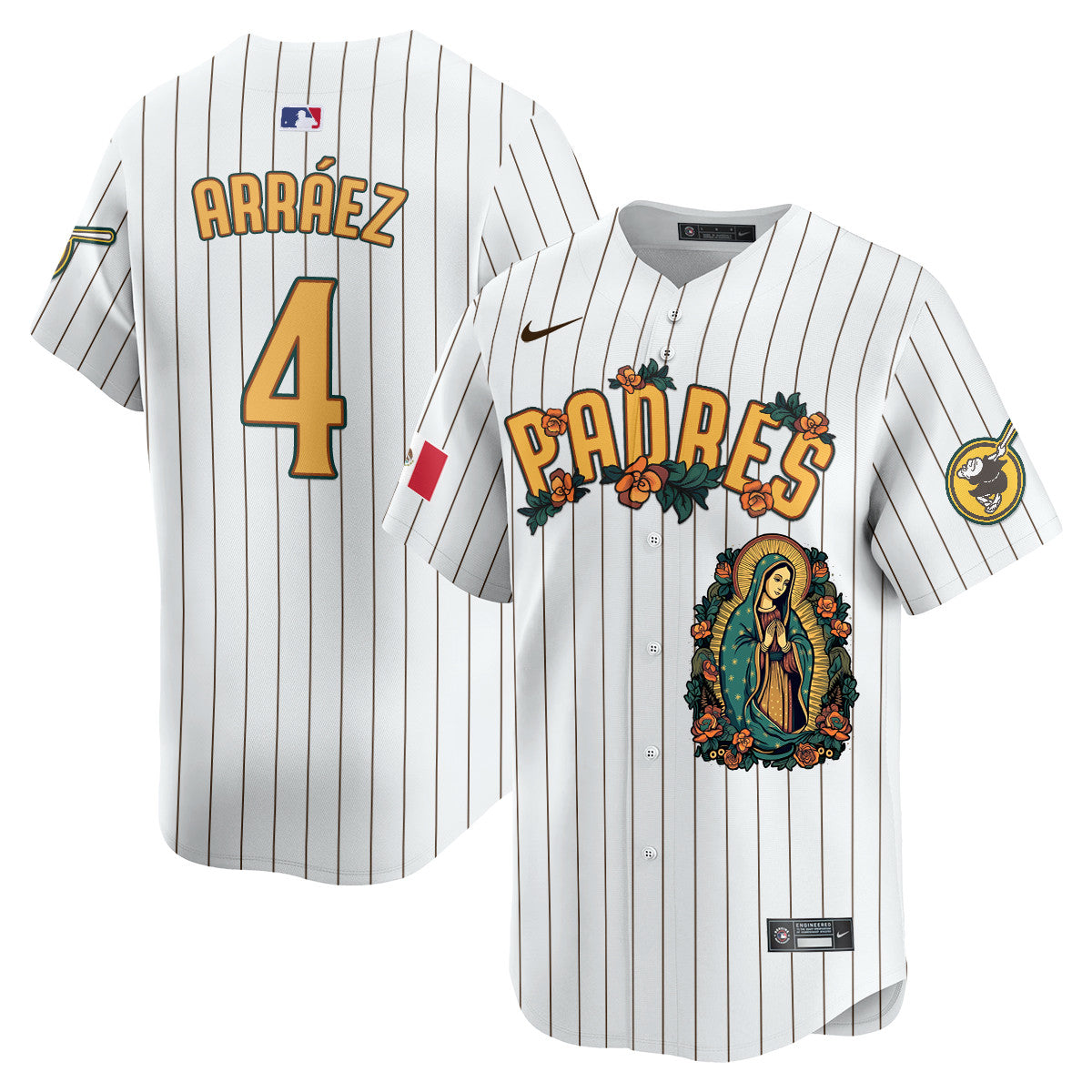 Padres Mexico Guadalupe Vapor Premier Limited Jersey - Printed