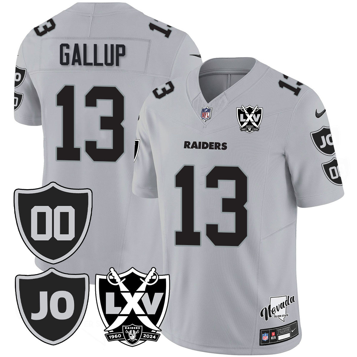 Raiders Vapor Limited Jersey - All Stitched - Honor Jim Otto