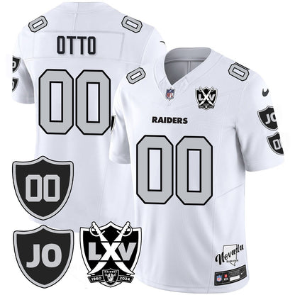 Custom Raiders Vapor Limited Jersey - All Stitched - Honor Jim Otto