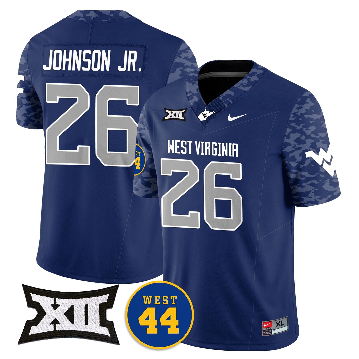 West Virginia Mountaineers 2024 Vapor Limited Jersey - All Stitched - Honor Jerry West