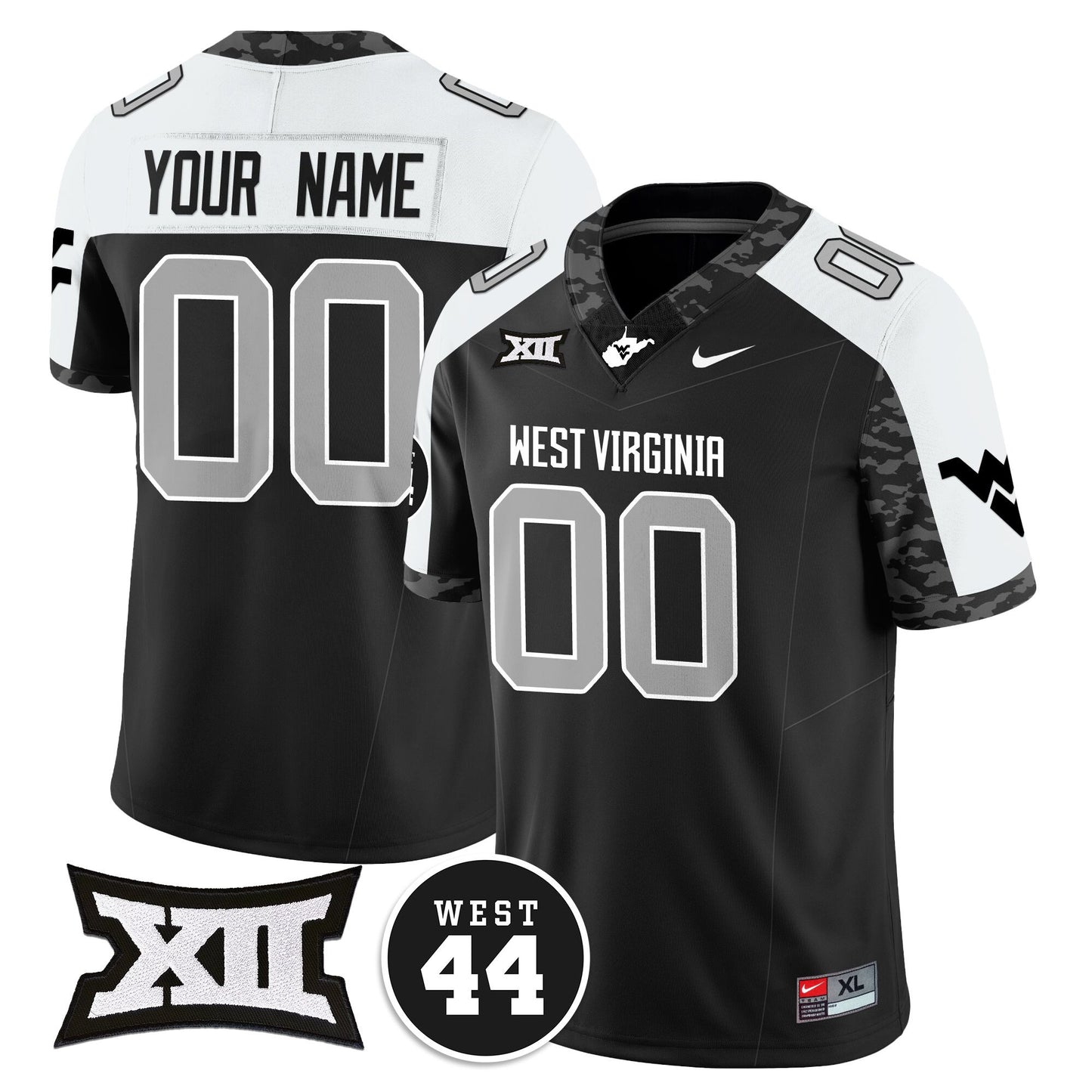 Custom West Virginia Mountaineers 2024 Vapor Limited Jersey - All Stitched - Honor Jerry West