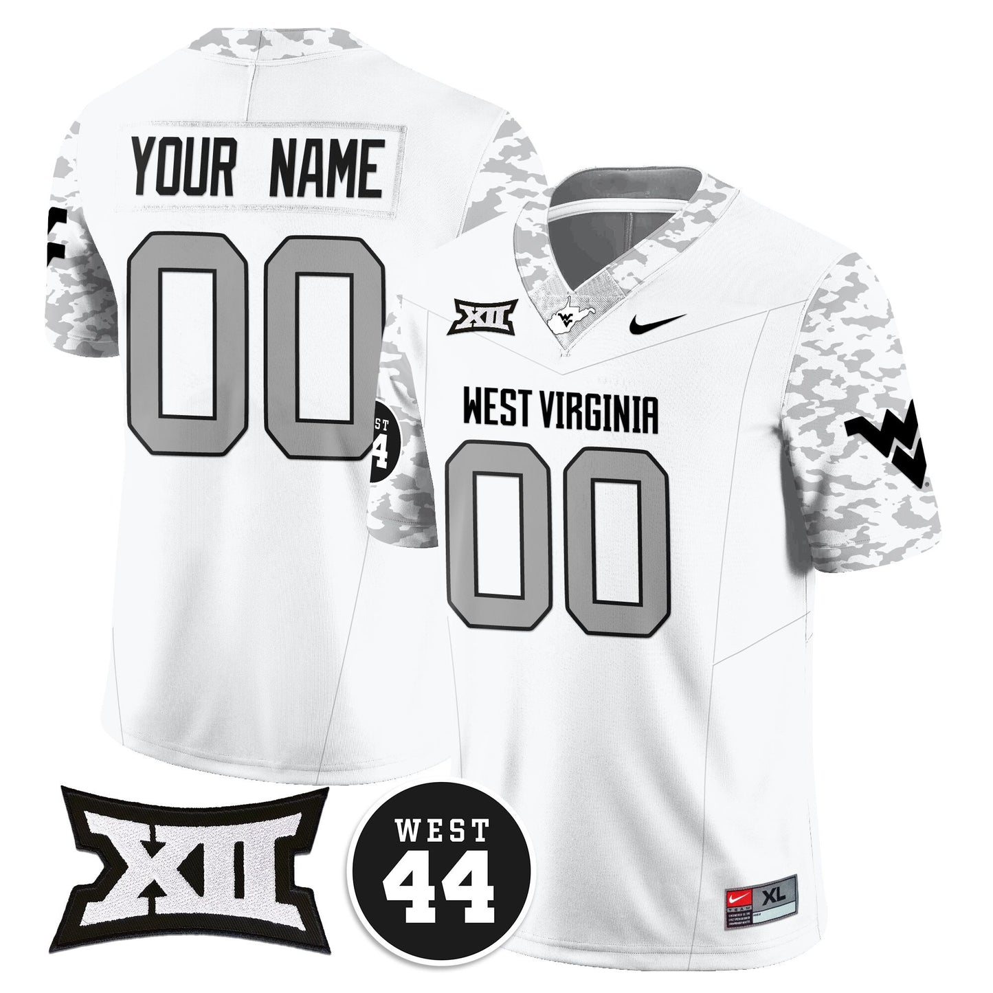 Custom West Virginia Mountaineers 2024 Vapor Limited Jersey - All Stitched - Honor Jerry West