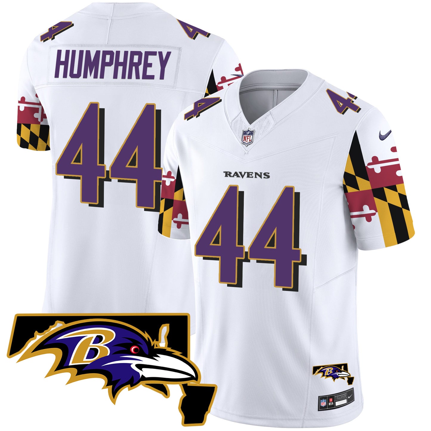 Ravens Maryland Flag Vapor Limited Jersey V2 - All Stitched