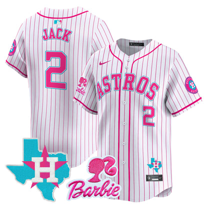 Astros Barbie Patch Vapor Premier Limited Jersey - All Stitched