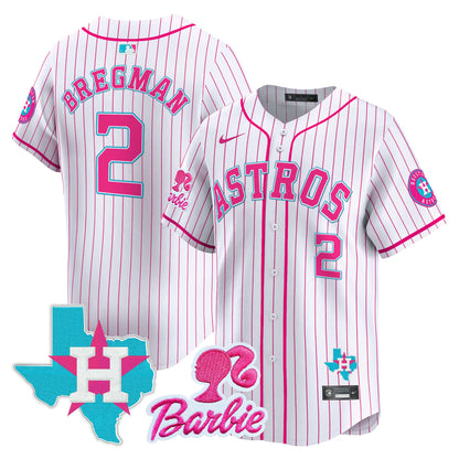 Astros Barbie Patch Vapor Premier Limited Jersey - All Stitched