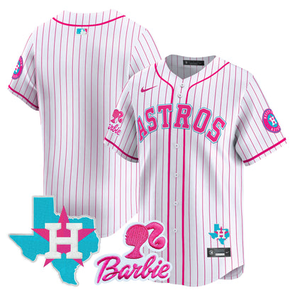 Astros Barbie Patch Vapor Premier Limited Jersey - All Stitched