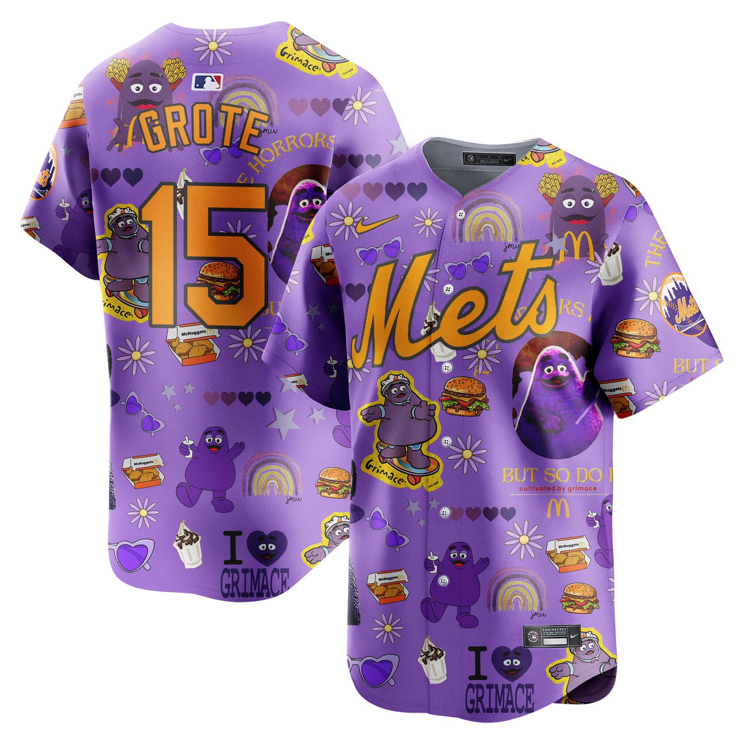 Mets Grimace McDonald's Vapor Premier Limited Jersey - Printed