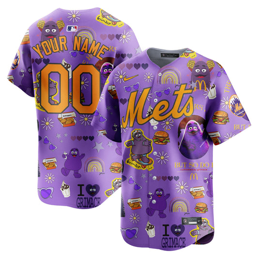 Mets Grimace McDonald's Vapor Premier Limited Custom Jersey - Printed