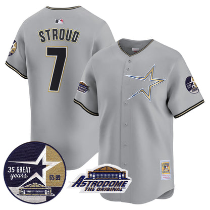 Astros 1999 Throwback 35th & Astrodome Patch Vapor Premier Limited Jersey - All Stitched