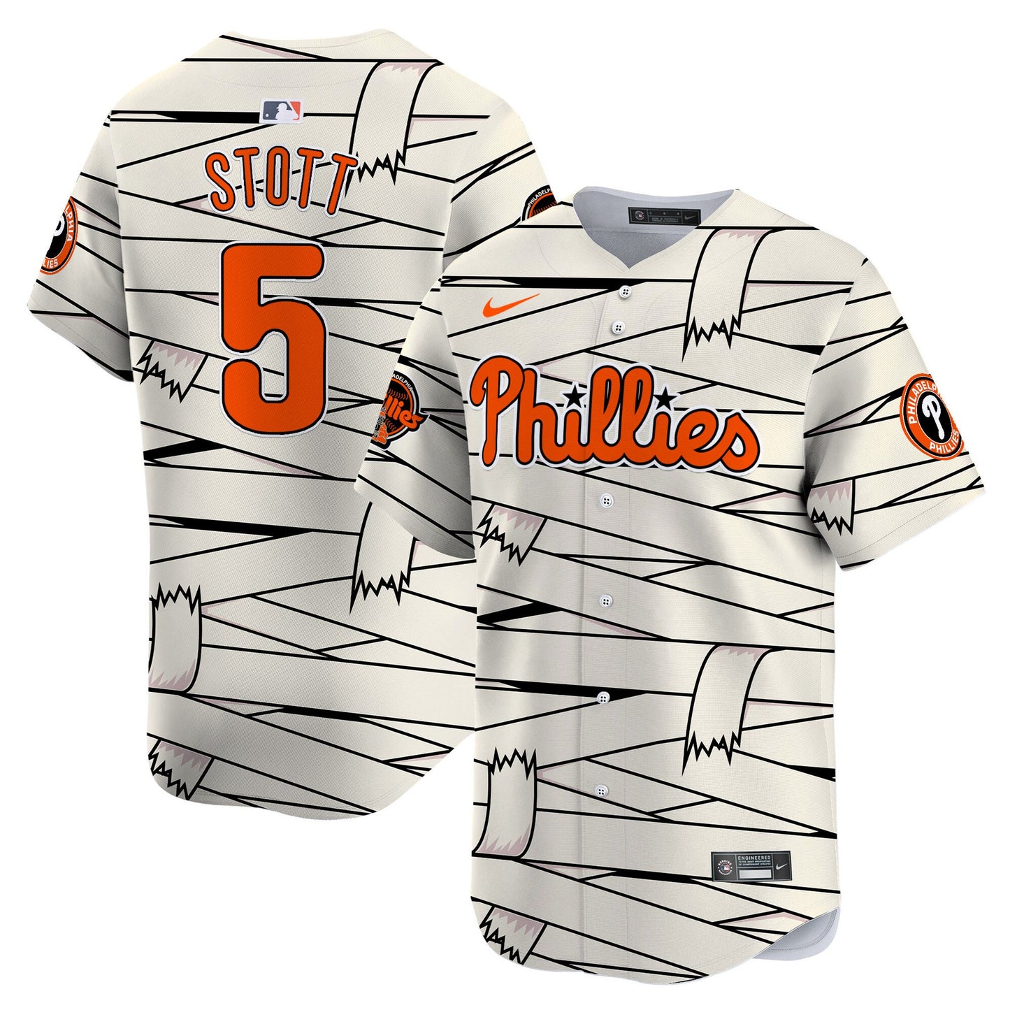 Phillies Halloween Vapor Premier Limited Jersey - Printed