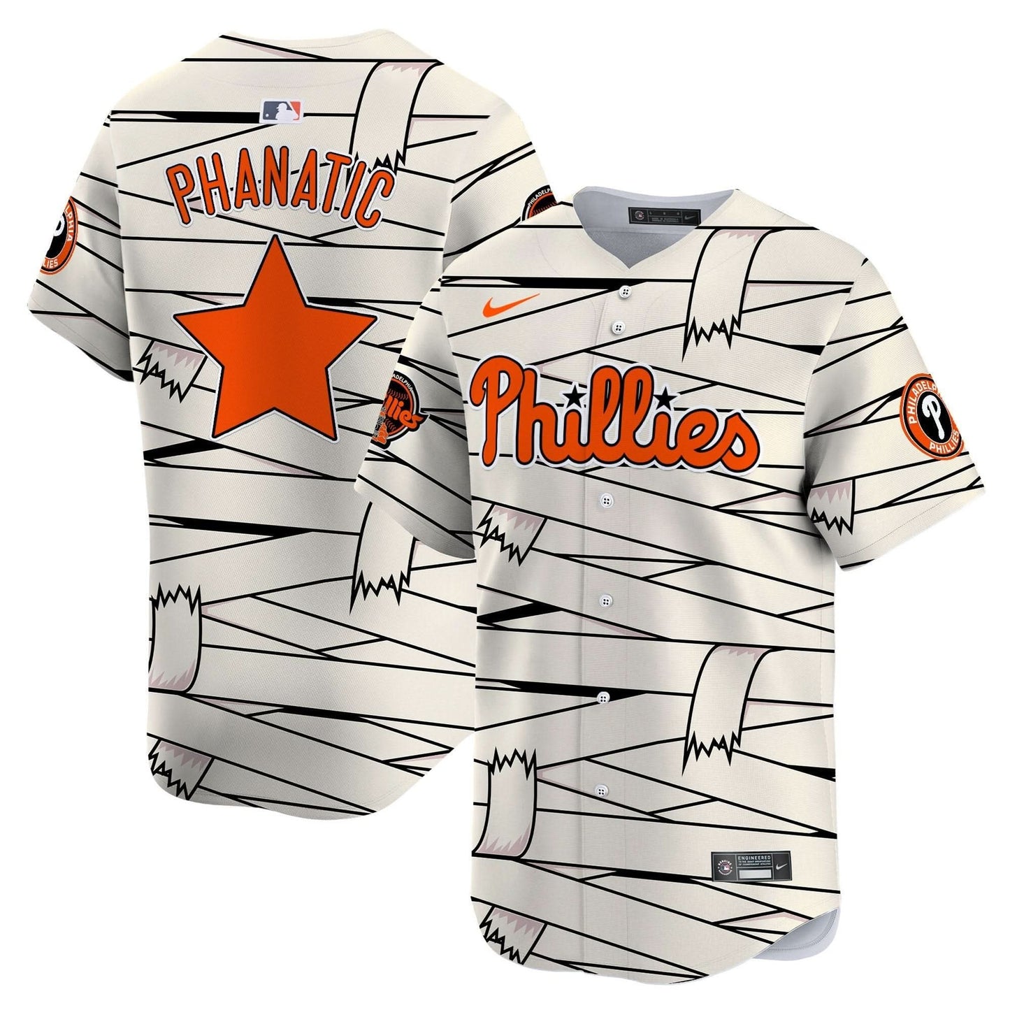 Phillies Halloween Vapor Premier Limited Jersey - Printed
