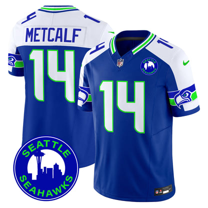 Seahawks 2024 Seattle City Patch Vapor Limited Jersey - All Stitched