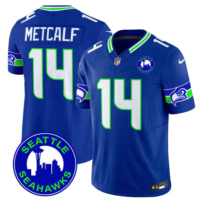 Seahawks 2024 Seattle City Patch Vapor Limited Jersey - All Stitched