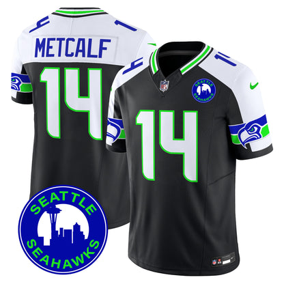 Seahawks 2024 Seattle City Patch Vapor Limited Jersey - All Stitched