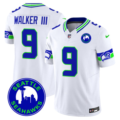 Seahawks 2024 Seattle City Patch Vapor Limited Jersey - All Stitched