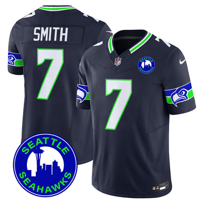 Seahawks 2024 Seattle City Patch Vapor Limited Jersey - All Stitched