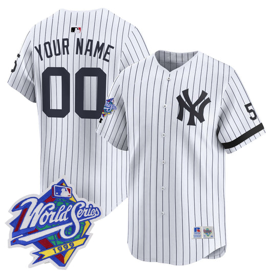 Yankees 1999 Throwback Joe DiMaggio Patch Vapor Premier Limited Custom Jersey - All Stitched