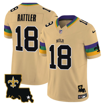 Saints 2024 New Orleans City Vapor Limited Jersey - All Stitched