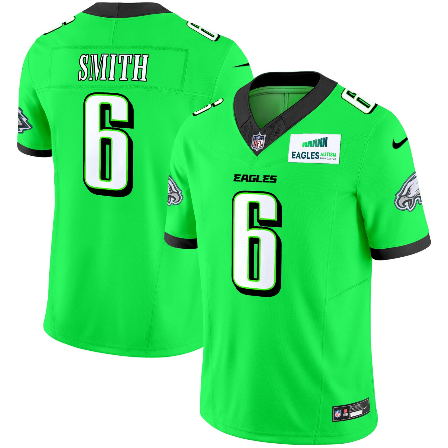 Eagles Autism Foundation Patch Vapor Limited Jersey - All Stitched