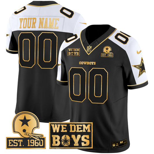 Cowboys Est. 1960 & We Dem Boyz Patch Gold Vapor Limited Custom Jersey - All Stitched