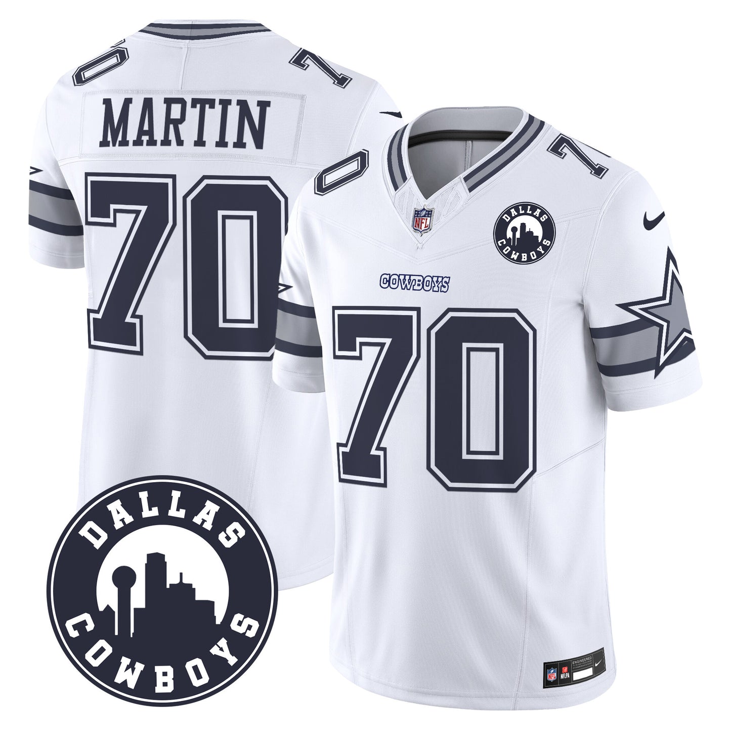 Dallas Cowboys City Patch Vapor Limited Jersey - All Stitched