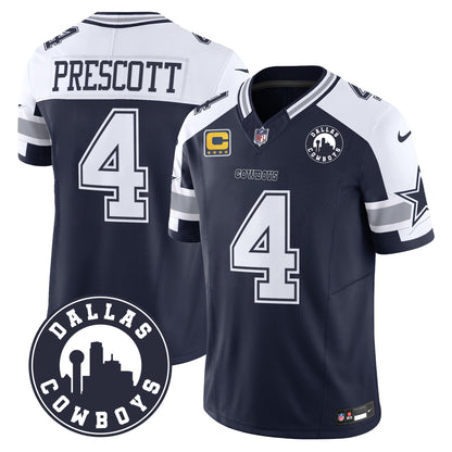 Dallas Cowboys City Patch Vapor Limited Jersey - All Stitched