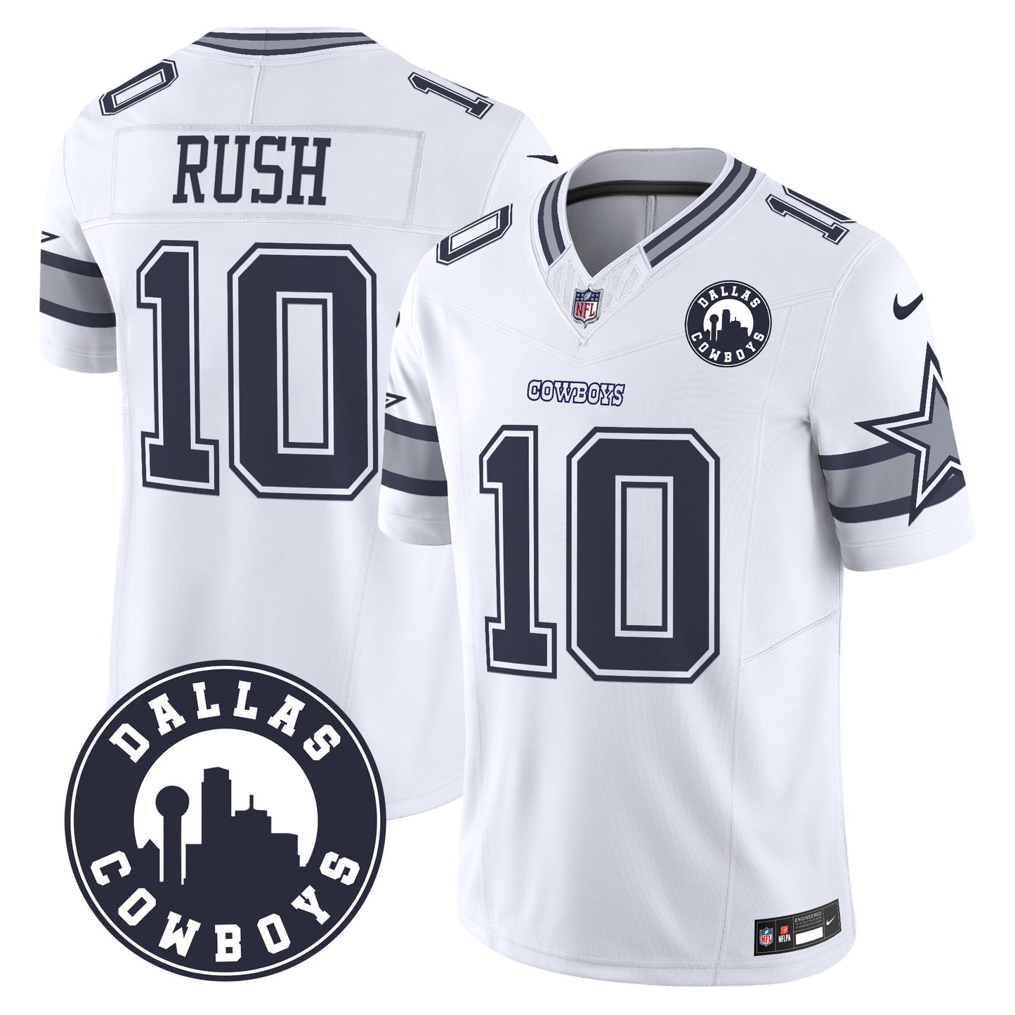 Dallas Cowboys City Patch Vapor Limited Jersey - All Stitched