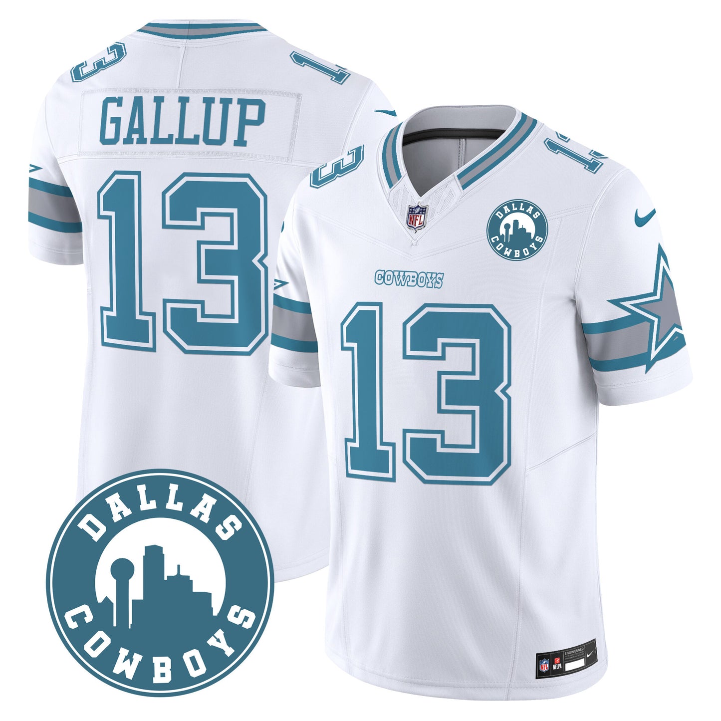 Dallas Cowboys City Patch Vapor Limited Jersey - All Stitched