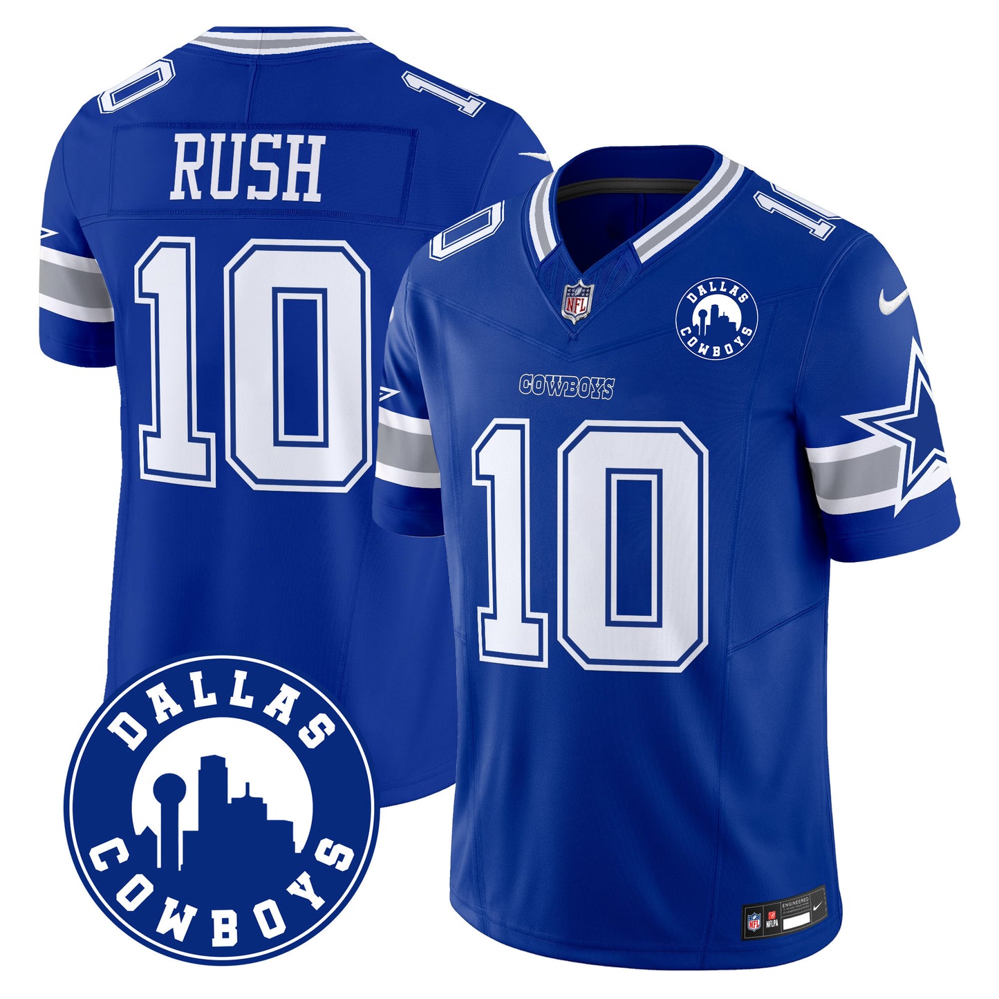 Dallas Cowboys City Patch Vapor Limited Jersey - All Stitched