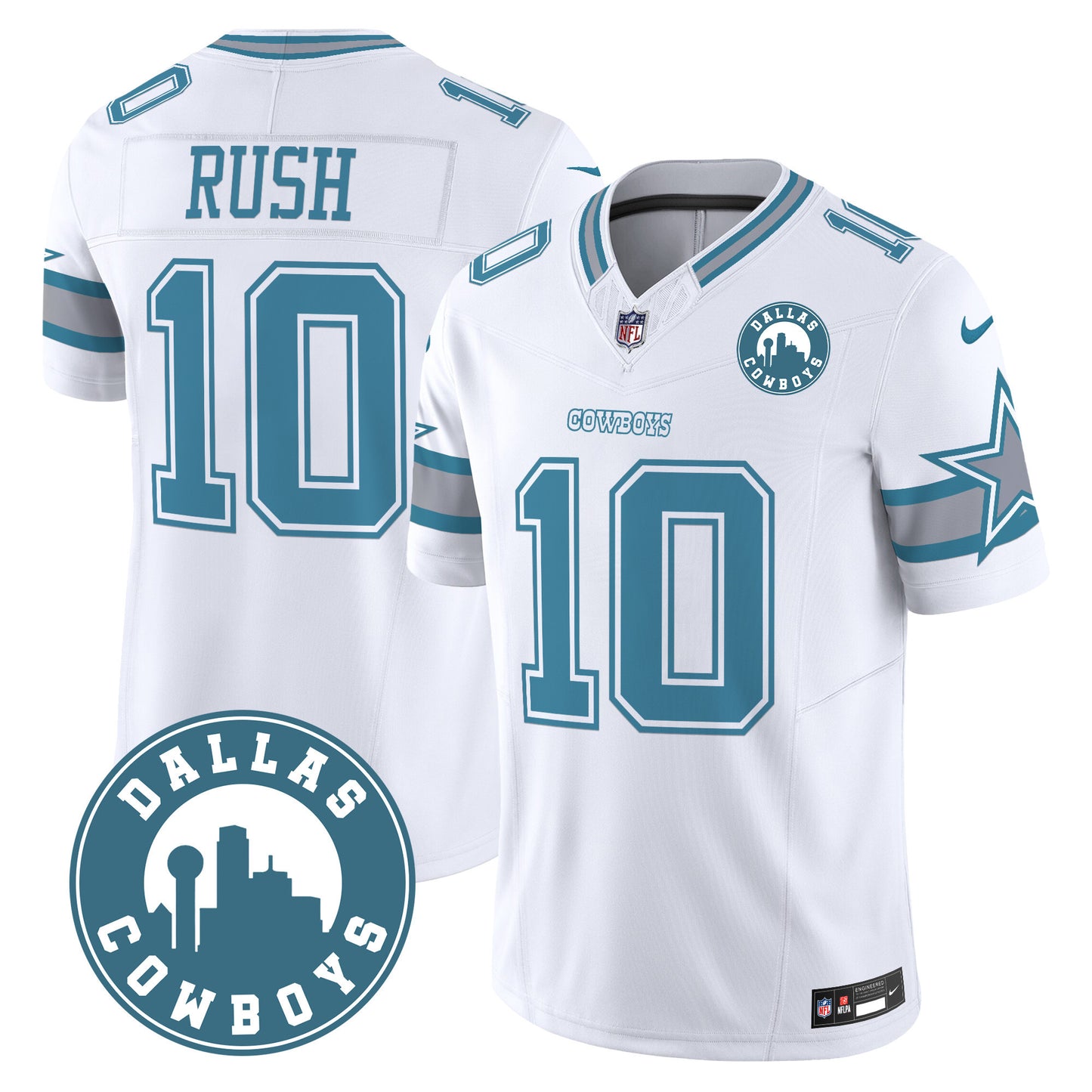 Dallas Cowboys City Patch Vapor Limited Jersey - All Stitched