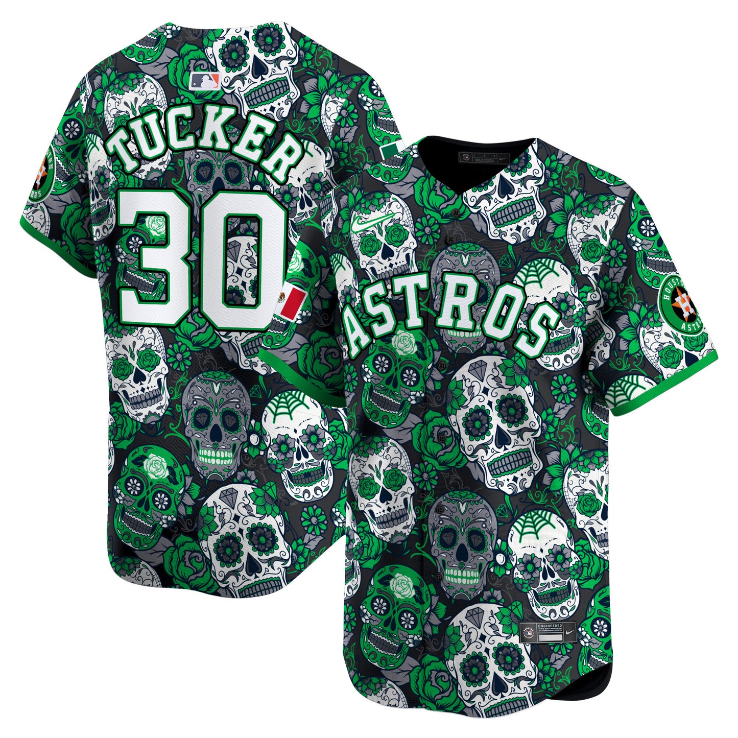 Astros Sugar Skull Mexico Vapor Premier Limited Jersey - Printed