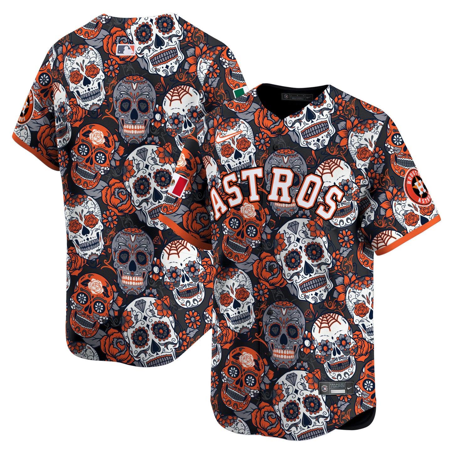 Astros Sugar Skull Mexico Vapor Premier Limited Jersey - Printed