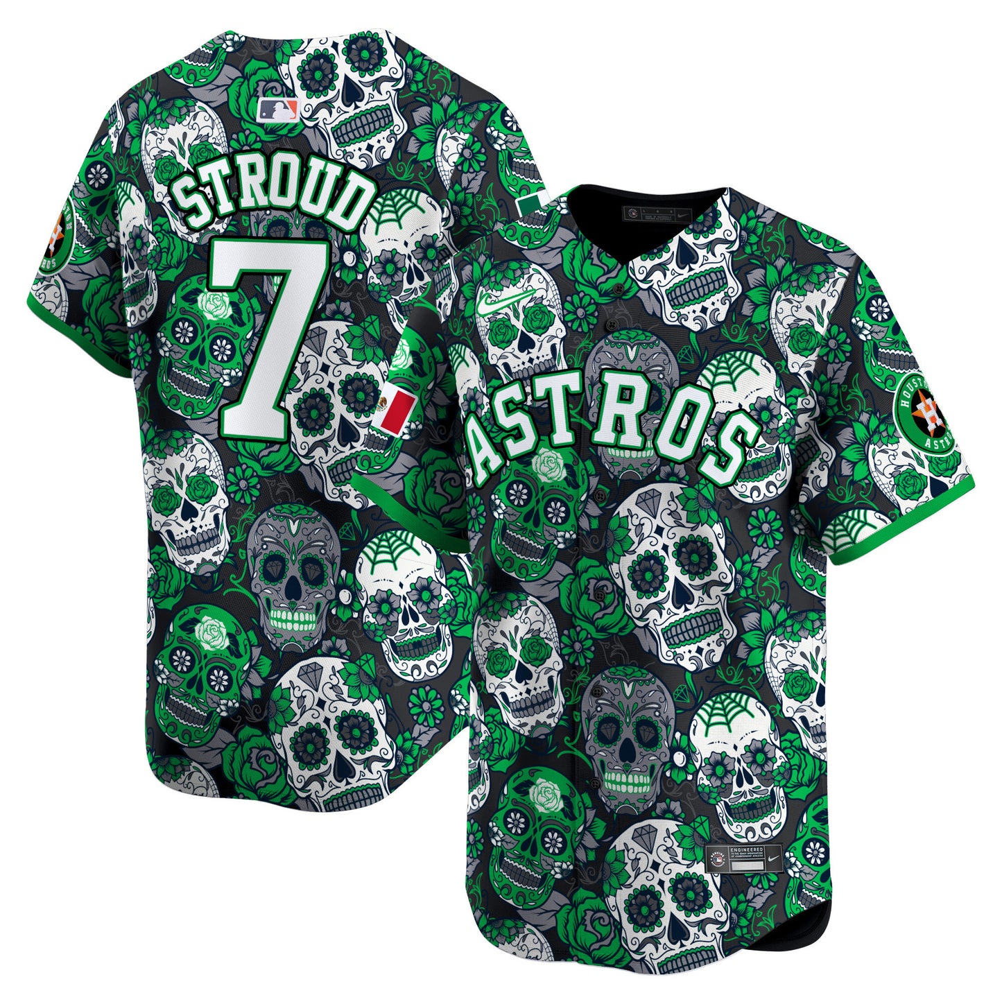 Astros Sugar Skull Mexico Vapor Premier Limited Jersey - Printed