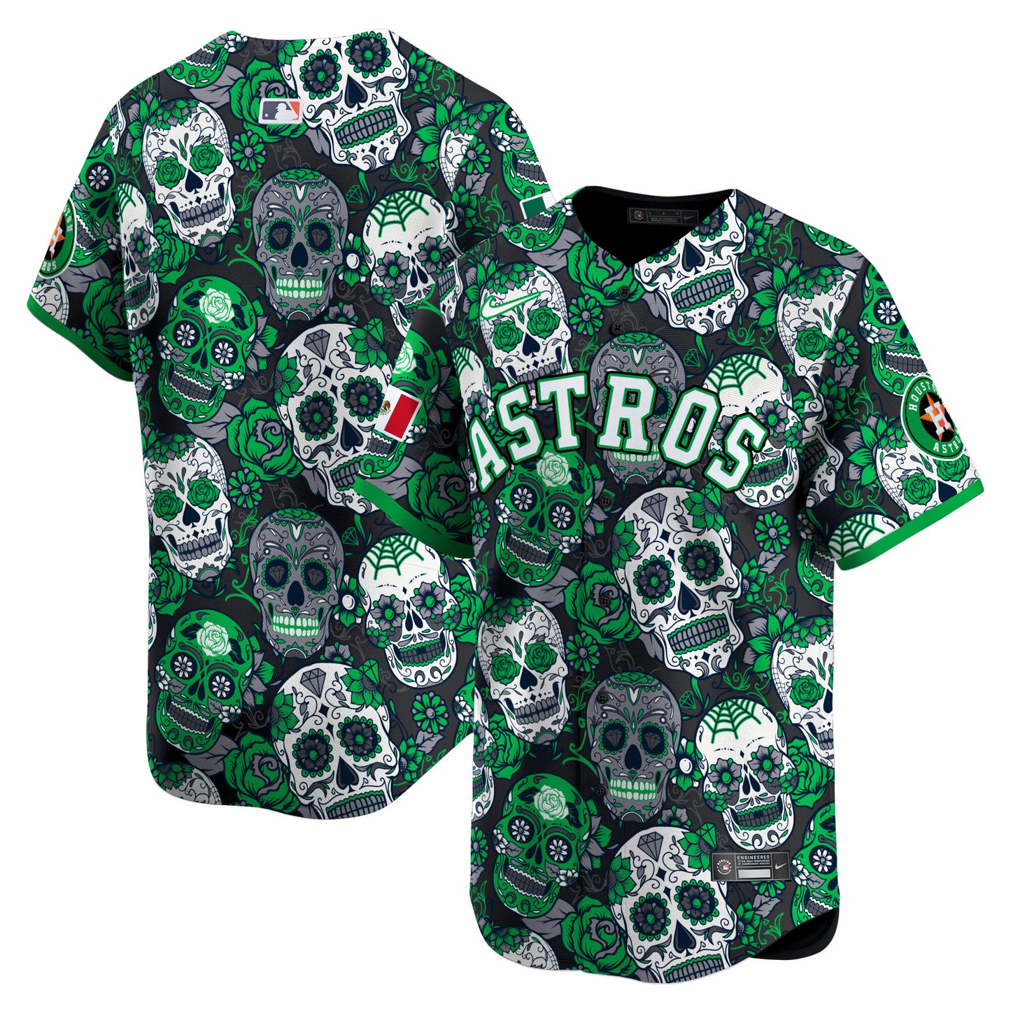 Astros Sugar Skull Mexico Vapor Premier Limited Jersey - Printed