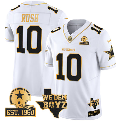 Cowboys Est. 1960 & We Dem Boyz Patch Gold Vapor Limited Jersey V2 - All Stitched