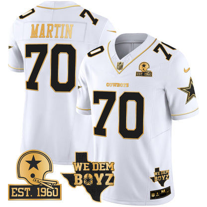 Cowboys Est. 1960 & We Dem Boyz Patch Gold Vapor Limited Jersey V2 - All Stitched