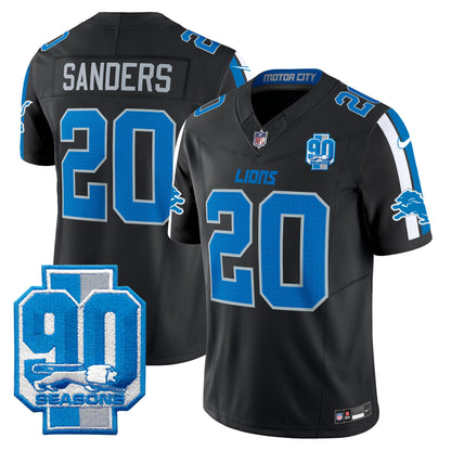 Detroit Lions 90th Year Patch Vapor Limited Jersey - All Stitched