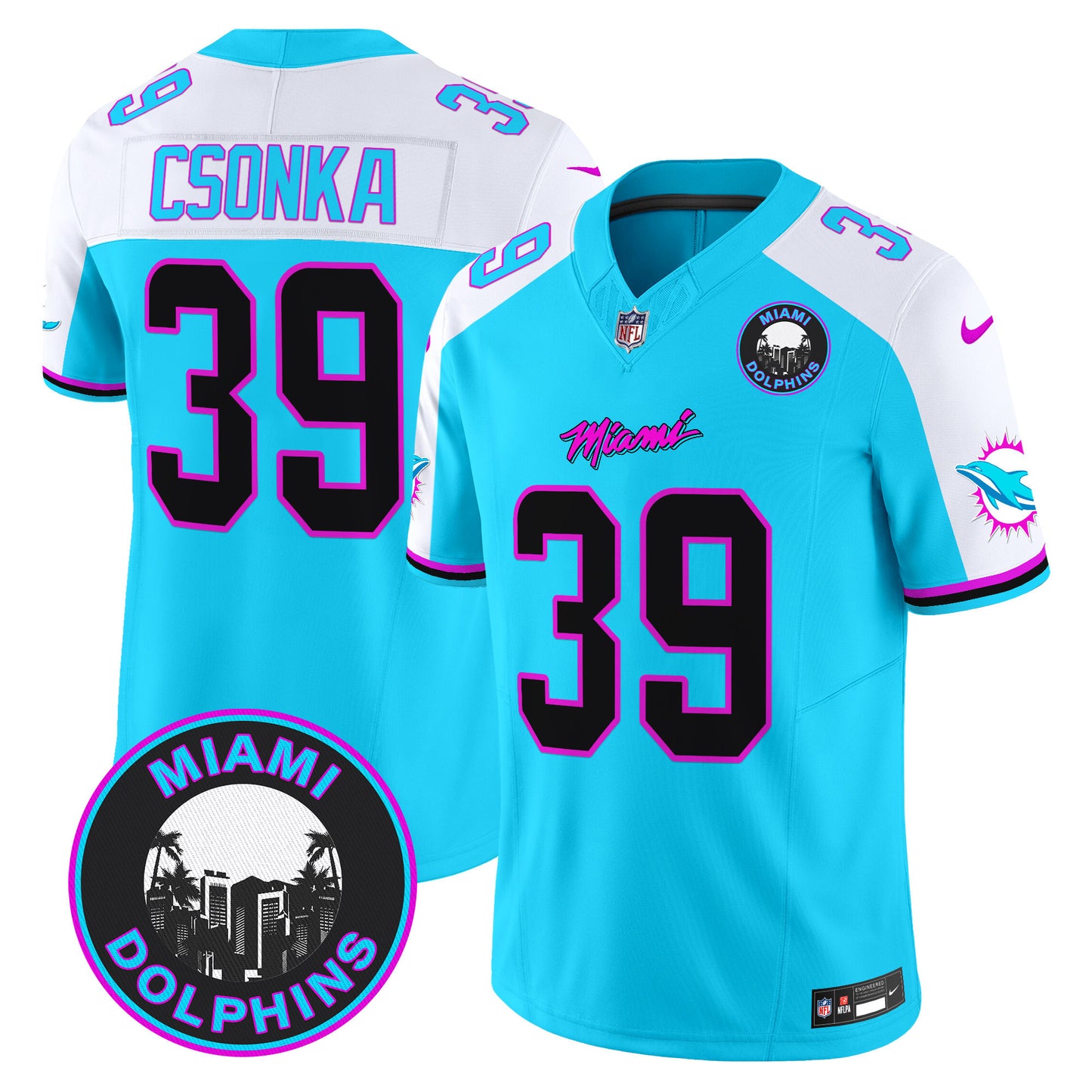 Dolphins Miami Vice Vapor Limited Jersey V3 - All Stitched